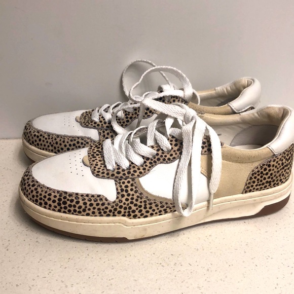 Madewell Shoes - Madewell Sneakers Court Spotted Calf Hair Leather Sneakers Size 6